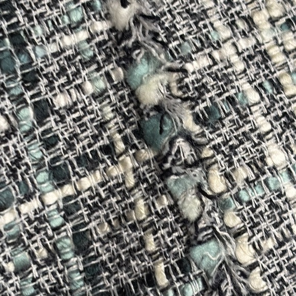 Halogen Tweed mini midi short a-line
blue cream gray skirt sz 4 - Picture 3 of 9